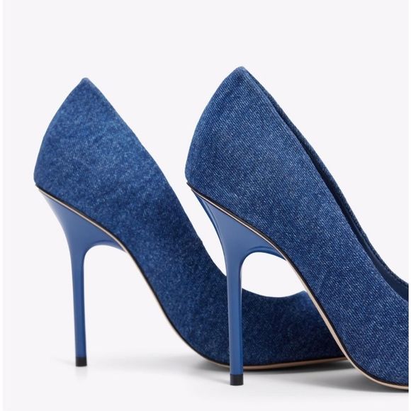 BNIB GOOD AMERICAN CLASSIC DENIM HEEL SIZE 9.5 - Picture 6 of 11